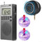 Radio de bolsillo, receptor de transmisión de radio AM FM, para uso en exteriores, sonido claro, almacena hasta 58 estaciones de radio, altavoz integrado de 40 mm