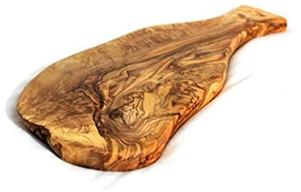 Tunisan Olive Wood Plateau à fromage avec poignée (40 cm)