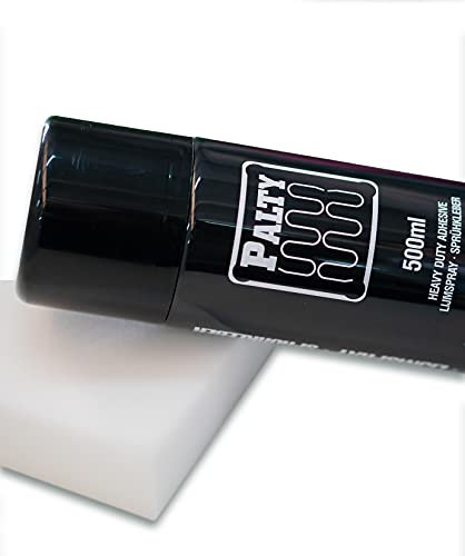 Pegamento en Spray para Goma Espuma de 500ml - Para Pegado de Piezas de Espuma, Materiales Ligeros como Fibra en Rollo para Forrado de Piezas, Tejidos, Madera, Cartón...