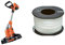 Black+Decker Akku-Rasentrimmer (18V 2,0Ah Li-Ion, Schnittbreite 23 cm, Zweithandgriff) GLC1823L20 & Ersatzfaden Reflex (für Gartentrimmer, 50 m Länge, 1,5 mm Durchmesser) A6171