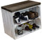 Kistenkolli Altes Land Sitzkiste Johanna Obstkiste und massiven Holzplanken Schuhablage Schuhkommode Hocker Sitzbank Holzbank Regalkiste aus Holz Maße 50 x 30 x 43cm L x T x H (Shabby Weiss/schwarz)