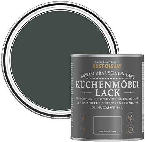 Rust-Oleum Black Scrubbable Kitchen Cupboard Paint in Satin Finish - After Dinner 750ml