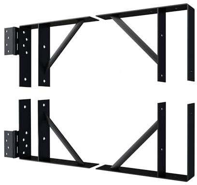 JUBEST Heavy Duty Gate Corner Brace Bracket, Anti Sag Gate Kit Adjustable Gate Hardware for Wooden Fence, Driveway, Corral Gates, Wood Windows(Door Not Include)