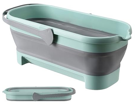 Secchio per mocio piccolo, pieghevole, secchio per la pulizia del mocio, secchio per mocio con manico per la pulizia della casa, secchio dell'acqua pieghevole multiuso salvaspazio per campeggio,