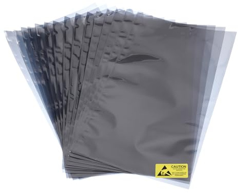 sourcing map 15 Stück antistatische Beutel ESD-Abschirmung, flache offene Oberseite, antistatische Tasche für elektronische Geräte, 500 x 700 mm