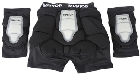 Harilla Gepolsterte Shorts, Schutzausrüstung zum Skifahren, weich, schlagfest, verdickter Hüftschutz, Po-Pad für Skateboarding, Reiten, Skaten