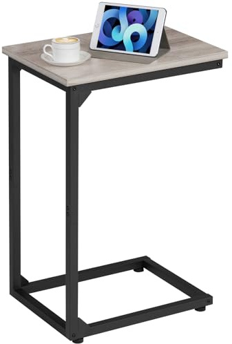 AMHANCIBLE C-Shaped Side Table, Side Table Living Room, Sofa Table