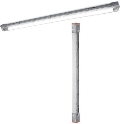 Osram Submarine durchverdrahtete Feuchtraumleuchte 120 cm, LED-Leuchte in Grau, IP65-Schutz, für Garagen und Keller