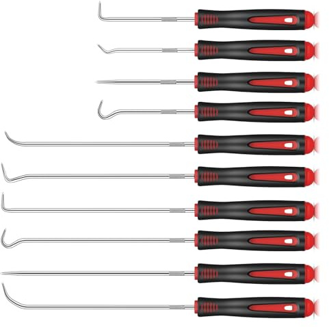 Foonary Set di 10 anelli di tenuta dell'albero, attrezzi universali di precisione per anelli di olio, guarnizione per auto, tubo di smontaggio (24 cm e 16,5 cm)