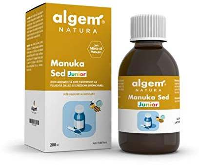 Algem Manuka Sed Junior SCIROPPO: favorisce la funzionalità delle vie respiratorie in caso di tosse secca e grassa (per bambini) GUSTO FRUTTI ROSSI