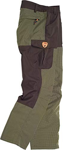 Work Team Pantalon combinado, con 2 bolsos laterales, 2 traseros y 1 bolso en pernera. HOMBRE Verde Caza/Marron XL