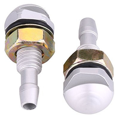 Qiilu Gicleur Lave Glace, 2pcs Buse de Lave-Glace Pulvérisateur de pare-brise Universel Pare Brise Pulvérisateur(argent)