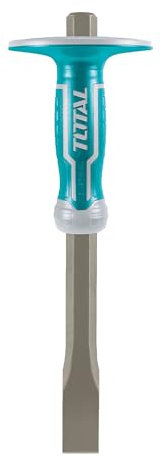 TOTAL - Cortafríos | 305 x 25 mm Punta x 19 mm Base | Cincel Albañil para Cortar Hierro o Piedra a Golpe de Martillo | Herramienta Albañilería y Construcción | Hecho de Acero 40Cr