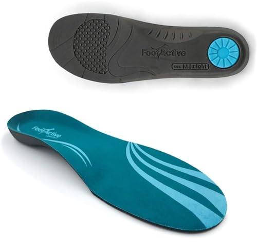 Semelles FootActive Comfort | Premium Semelles orthopédiques de soutien de la voûte plantaire | Conçu pour réduire la douleur au talon, la fasciite plantaire et les pieds plats