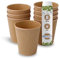 GREENBOX 25 bicchieri di carta striata To Go in cartone kraft marrone, non sbiancato, ecologici, monouso, non stampati, 250 ml, 100% biodegradabili, compostabili