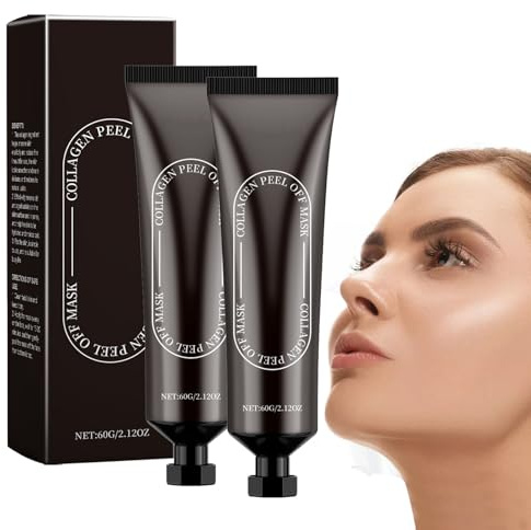 FunnAura 2PCS Collagen Face Masks, Face Peel off Mask, Hydrolyzed Collagen for Elasticity Hydration Care