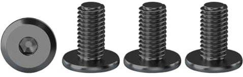 Drenky Schrauben Schwarz M4, Linsenkopfschrauben 20 Stück Edelstahl Schrauben M4x10mm Flachkopfschrauben Innensechskant Möbelschrauben für Möbelmontage, Holzbearbeitungsprojekte