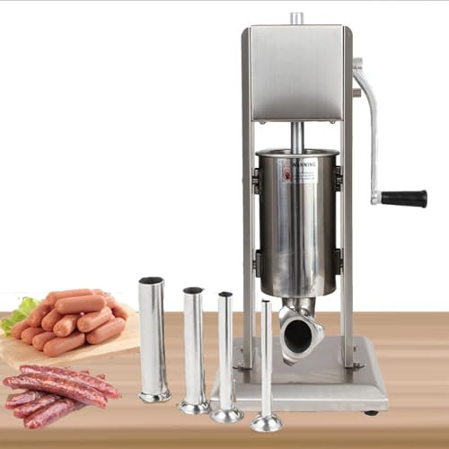 ylpddmm Insaccatrice Manuale,2L/3L/5L/7L/10L/15L insaccatrice, Macchina con Cambio a Due velocità,4 Tubi di Riempimento Inclusi per attività Commerciali e Domestiche,15L