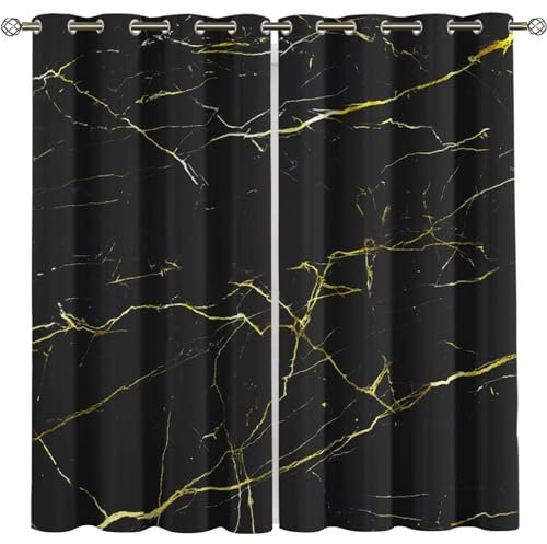 Kinder Gardinen Kinderzimmer Junge Mädchen Blickdicht Schwarze Europäische Textur 140X160Cm 2Er Set Verdunkelungsvorhang Thermovorhang Hitzeschutz Vorhänge Wohnzimmer Schlafzimmer Vorhänge Mit Ösen