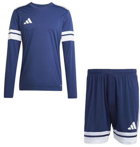 Addias Trikotsatz Langarm Herren Marine weiß Squadra 25 Gr/XL - Sportbekleidung Set