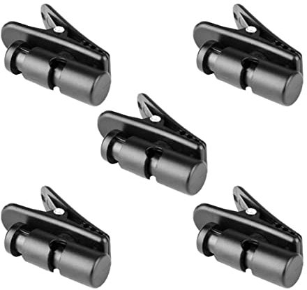 OFFIGAM 5 Piezas Clips de Cable para Auriculares Organizador de Cables Autoadhesivo Abrazaderas para Ropa Clips de Fijación para Auriculares y Micrófonos Diseño para Correr y Hacer