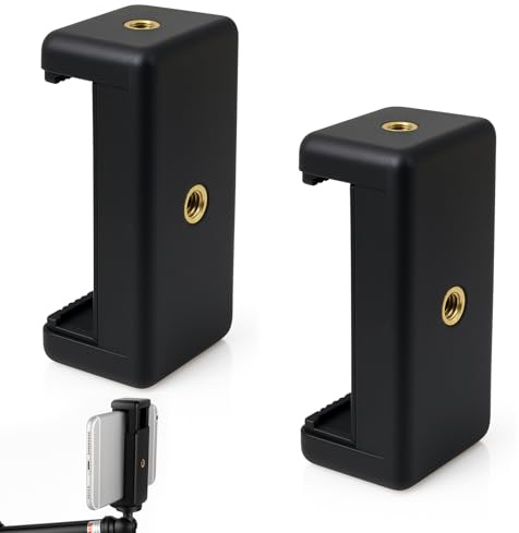 Seefey 2 Pièces Support Telephone Trepied,Universel Adaptateur pour Trépied Support,pour Samsung Galaxy S6 S5 S4 S3 Note 4 Note 3,etc（Maximum 9.5 cm）