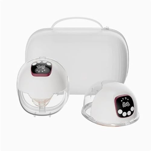 Tire-lait Électrique M5 Portatif et Indossable – Double Tire-lait Mains Libres avec Flange à Double Joint, 3 Modes & 9 Niveaux de Succion, Silencieux et Rechargeable USB – Lot de 2 pour Allaitement