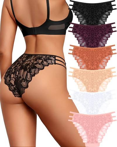 READY TO LOVE Sexy Lace String Underwear Women Pack Cheeky Bikini Stretch Breathable Ladies Underwear Panties