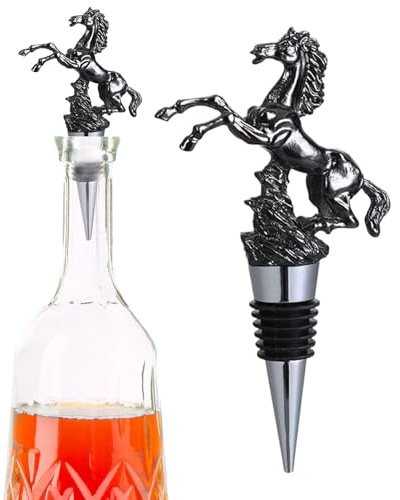 Genérico Liquor Bottle Pourers - Vertedor para Alcohol con Tapon De Caballo para Cocteles - Accesorios Bar Hogar Regalo Hombre Vodka Whisky Coctel Champagne Novio Bebida Comercial