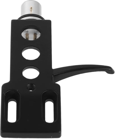 Abaodam Soporte para Cabezal de Tocadiscos de Dj Negro, Accesorio de Cartucho Fonográfico de Repuesto, Montaje Compatible Tocadiscos Vinilo para Uso Profesional y Dj