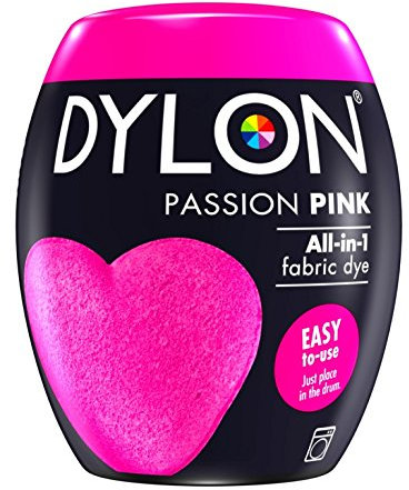 DYLON Washing Machine Fabric Dye Pod for Clothes & Soft Furnishings, 350g – Passion Pink