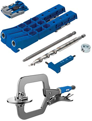 Kreg Pocket Hole Jig 320 with KHC-Micro 2 inch Classic Face Frame Clamp (320 Jig w/Clamp)
