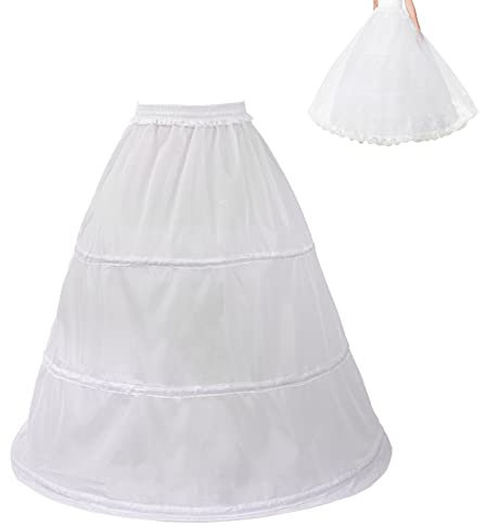Petticoat Unterrock, Krinoline , Kleid, 3 Ring Verstellbarer Petticoat, Unterrock Damen Reifrock, Brautkleider Petticoat, für Brautkleider Abschlussball