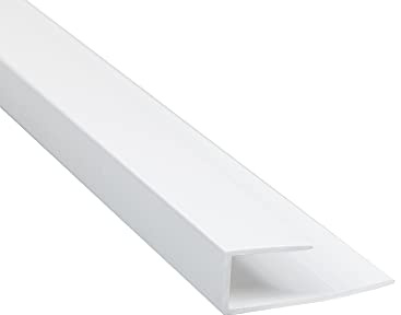 NRG 2.7m 8mm End Cap Trim Silver for Wall Panels Cladding U Profile-White