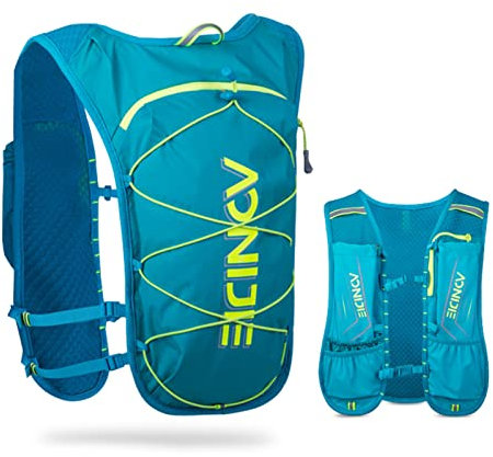 Trinkrucksack, Geila Running Hydration Weste, Marathon Trail Running Rucksack, Atmungsaktiver Rucksack Outdoor Sport Marathoner Laufweste, Leichter Wasserrucksack (Blau)