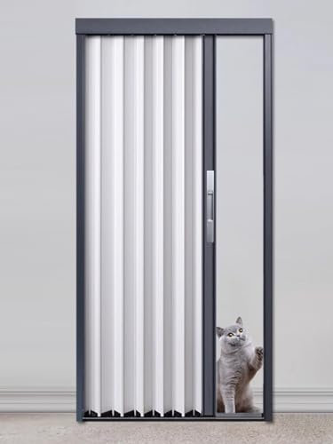 Porte coulissante, Porte Pliante accordéon Porte Coulissante De Hangar D'arrière-cour Imperméable, Séparateur De Pièce Pour Porte Accordéon Sur Rail, Porte Moustiquaire Coulissante Pliante(24x40in(61x