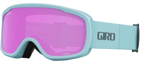Giro Women's and Youth Moxie Ski and Snowboard Goggles - Light Mineral Thirds Strap with Amber Pink/Yellow Lenses