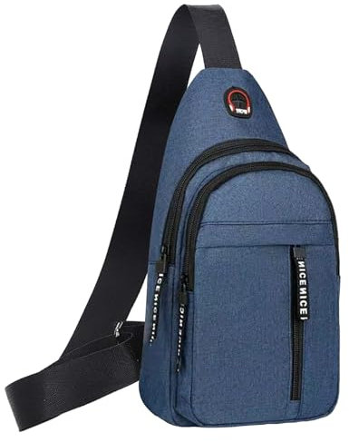 JSTHHTT Gym Shoulder Bags: Sling Bag Damen Klein, Sling Rucksack Damen, Eingurt Rucksack - Sport-Schultertaschen für Herren und Damen, Brusttasche Herren Damen - Ideal für Reisen Sport Freizeit, Blau