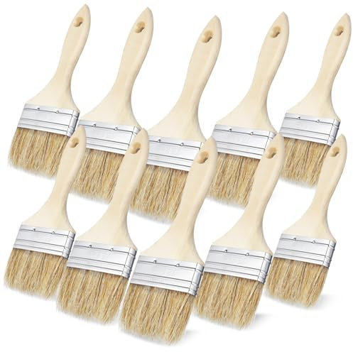 Vaguelly 10piezas Pinceles para Pintar Pinceles para Asar para Pintar Paredes Mango Cómodo Herramientas para Mejoras del Hogar