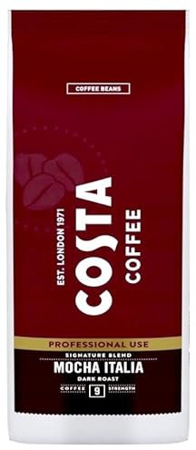 Costa Coffee Signature Blend Mocha Italia Dark Roast Whole Coffee Beans, 1Kg (1000 Grams)