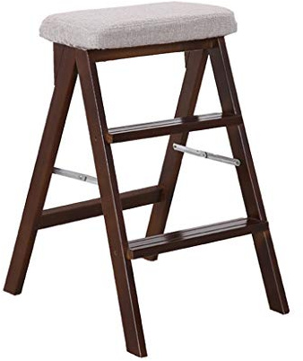 3 Steps Folding Ladder Stool for Kids/Adult Household Kitchen Staircase Chairs Step Stool Multifunction Flower Stand Instant Height 67cm,100 kg Capacity