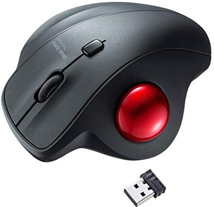 SANWA 2.4G Wireless Ergonomic Trackball Mouse, Optical Vertical Rollerball Mice, Silent Buttons, 34mm Trackball, 600/800/1200/1600 Adjustable DPI, Compatible with MacBook, Laptop, PC, Windows, macOS