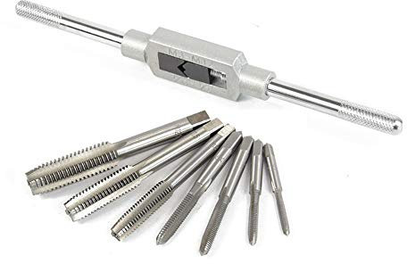 Cyleibe 8 Pcs Thread Tap Wrench Set M3-M12 Screw Machine Ratcheting Screw Tapping Thread Metric Plug Tapper Tool