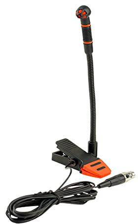 F Fityle Microphone à condensateur Pince à col de Cygne Micro pour Trompette Saxophone Instruments à Vent