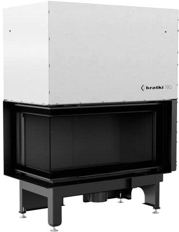 KRATKI Nadia holzbefeuerter Kamineinsatz Lufteinlass BImSchV 2 konform Stahl fi 200 mm Staubauslass Guillotine Tür 14 kW Thermischer Wirkungsgrad 80% 133,6x106,4 cm