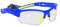 FAT PIPE Floorball & Unihockey Schutzbrille Farbe: Blau/Gelb | mit IFF Zertifikat für geprüfte Qualität (JUNIOR (10-17 Jahre)