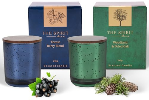 The Spirit Store Duftkerzen 2er-Set Forest Berry Blend & Woodland Oak | Geschenk für Frauen Freundin zum Geburtstag | Wellness-Geschenk Natürlich Soja Groß