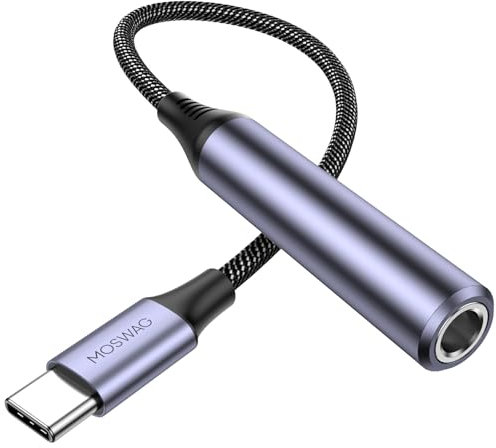 MOSWAG Adaptador USB C a Jack 6,35mm, USB C a 6,35mm TRS Cable de Audio estéreo Jack Audio aux adaptadores Compatibles con Amplificadores, Cines en casa, Teléfonos Inteligentes, Auriculares de 6,35mm