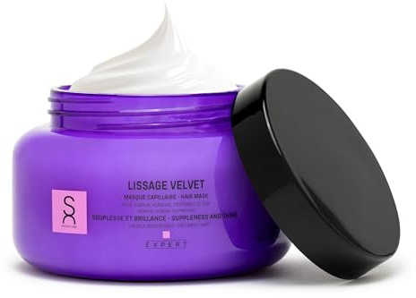 Sacha Care Expert Lissage Velvet Haarmaske – Mit Arganöl, Keratin und Seidenproteinen – Für leicht kämmbares, seidiges und glänzendes Haar 500 ml