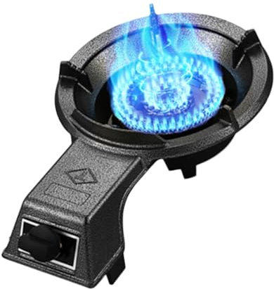 Gasherd Mit 1 Brenner, 7 KW Flüssiggasherd, Schwarzer Topfständer Aus Gusseisen Mit Gasherd Mit Knopf, Energieeinsparung Und Gaseinsparung, For Den Privaten Und Gewerblichen Gebrauch